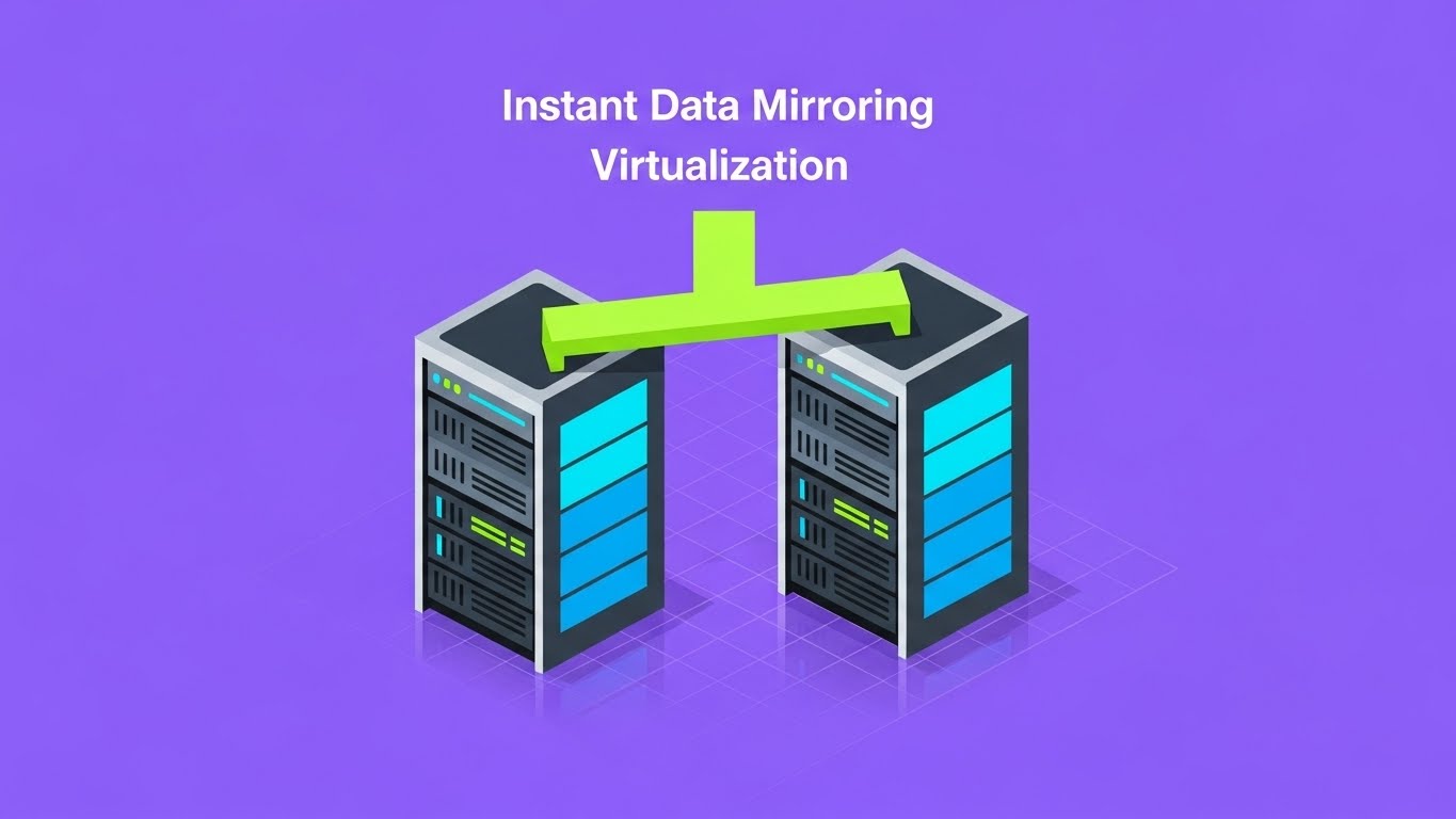 (Isometric 2D): Neon Bridge + Instant Data Mirroring
