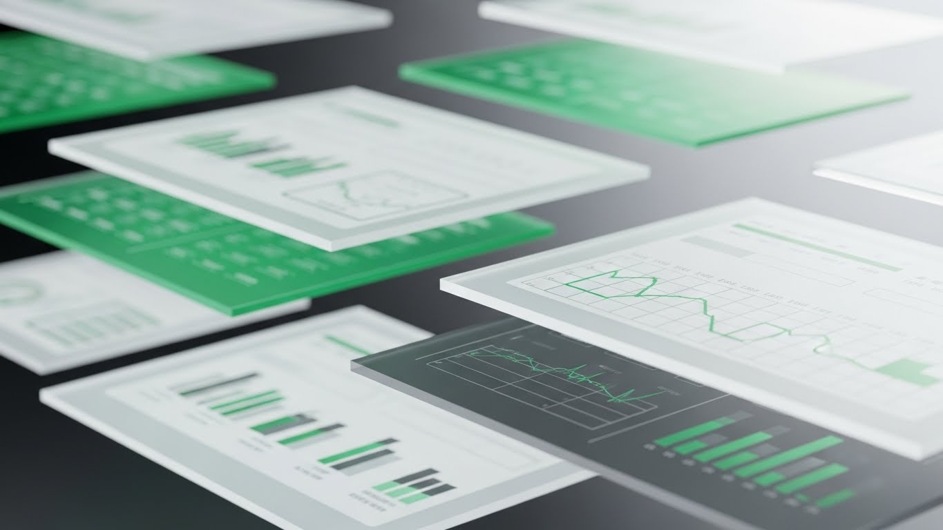 (3D Parallax Layers): Floating Dashboards + Revealing Depth of Insight