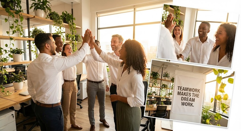 (Aspirational Montage): Team Celebration + Visualizing Organizational Harmony