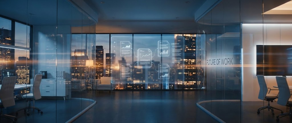 (Gen AI Cinematic): The Future Office + Projecting Visionary Leadership