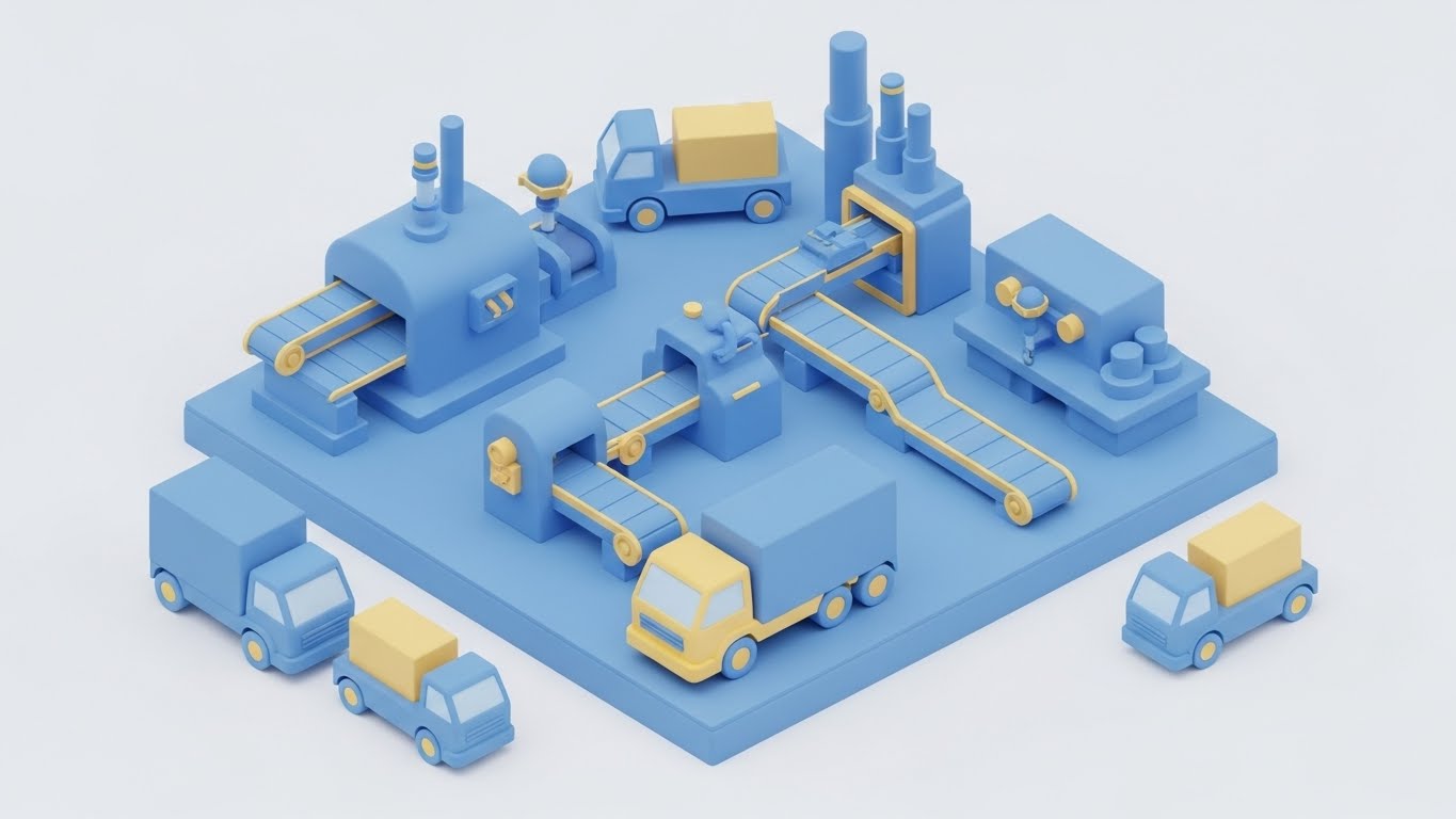 Isometric 3D Workflow: Synchronized Order Orchestration
