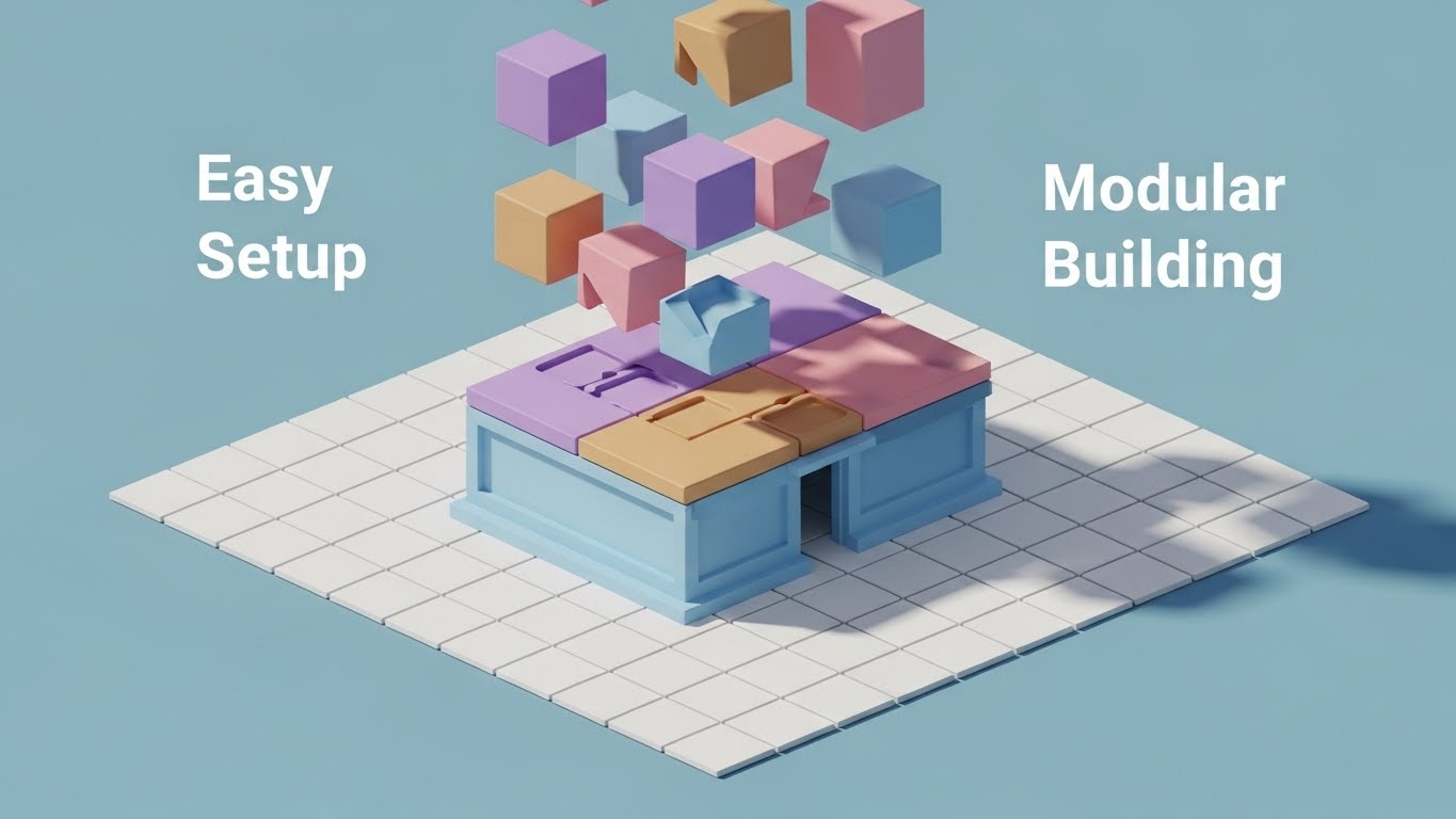 Low-Poly 3D Modeling: Composable Modular Setup