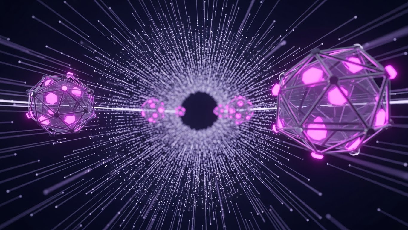 (Abstract 3D AI): Data Flow - The Invisible Digital Thread