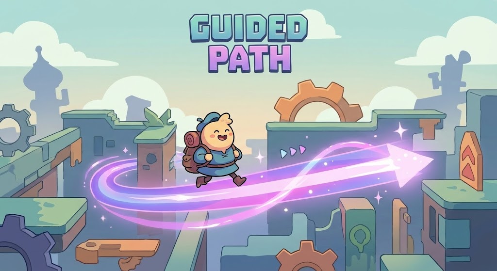 (2D Character): Guided Path - Navigating the New