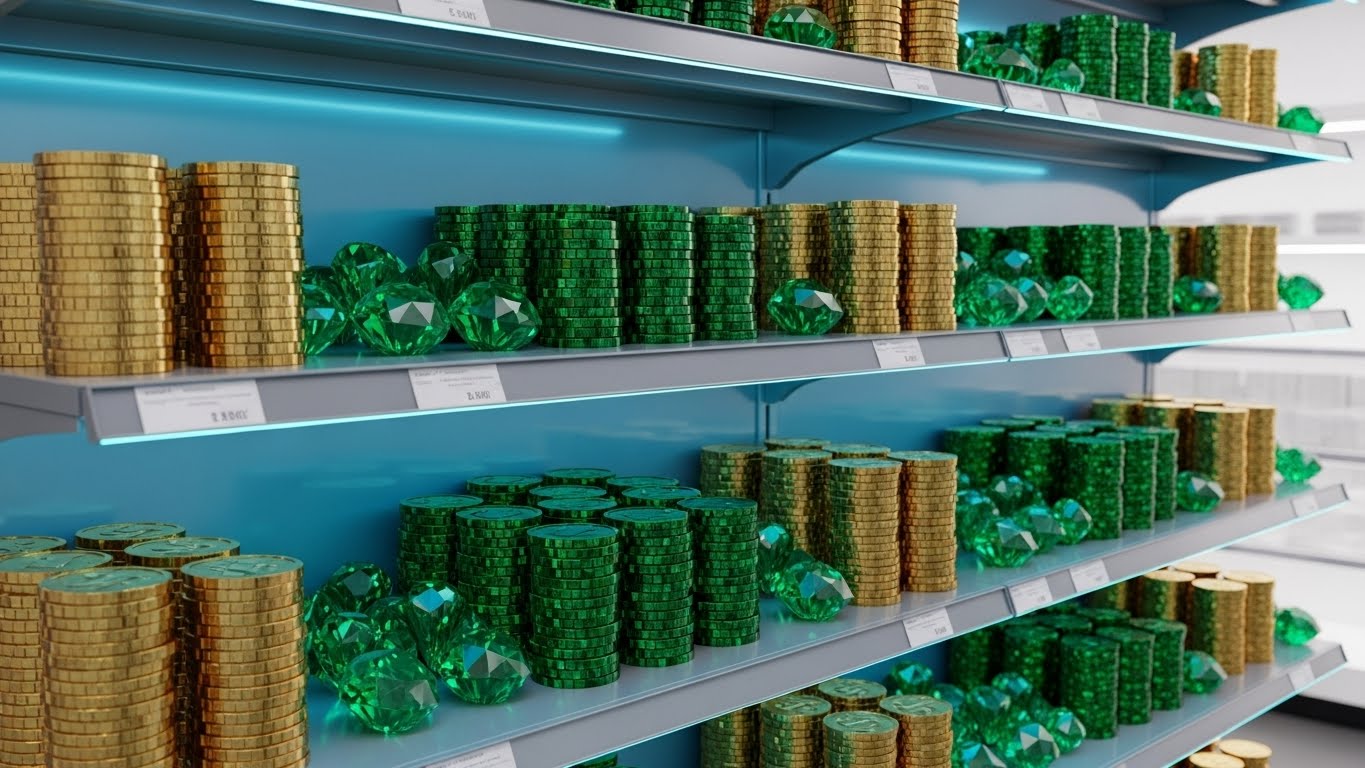 (Photorealistic 3D): Visualized Value + The Shelf as a Financial Asset