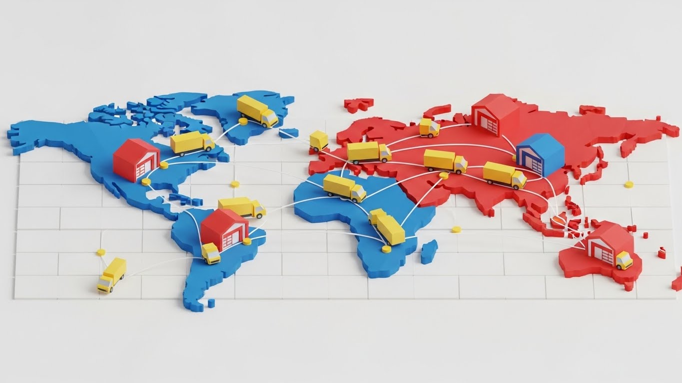 (Low-Poly 3D): Playful Logistics + Clarifying Complex Networks