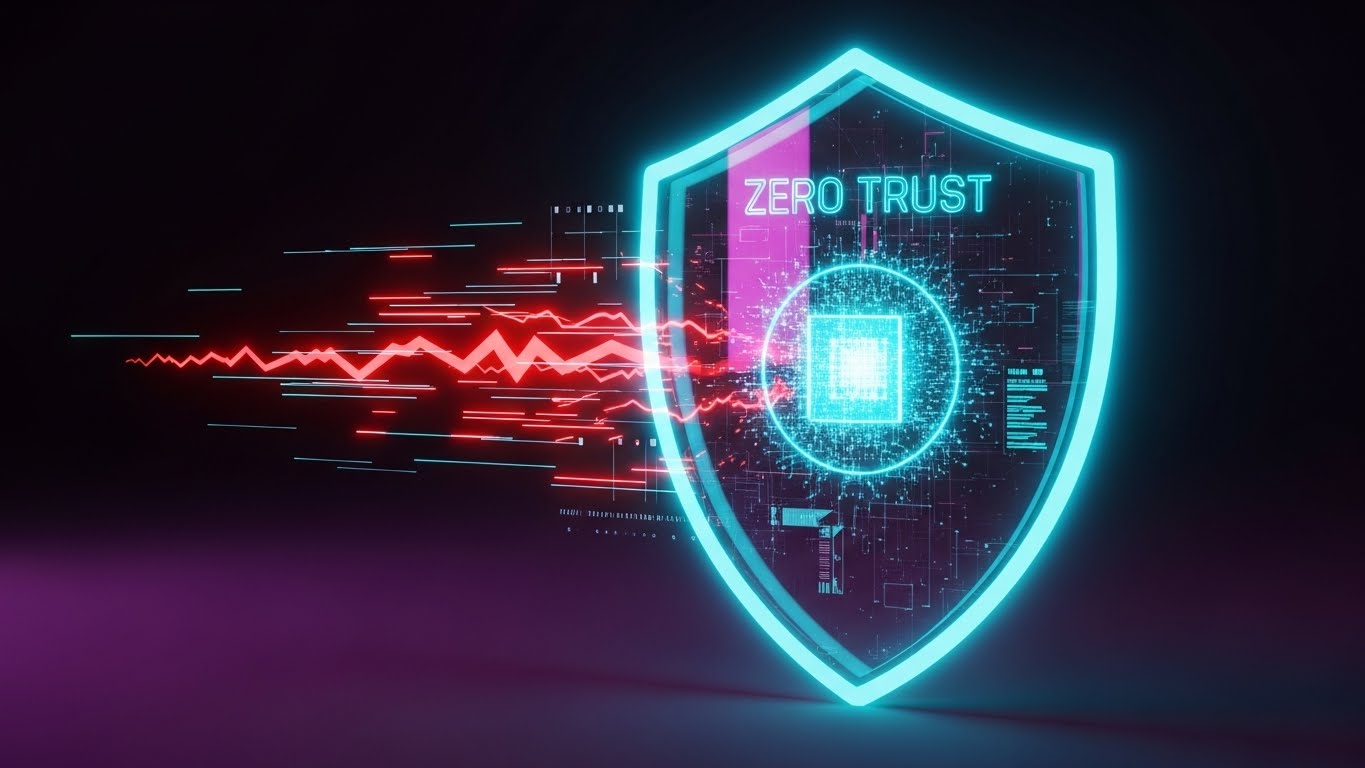 (Style 13): Futuristic Neon - Zero Trust Shield