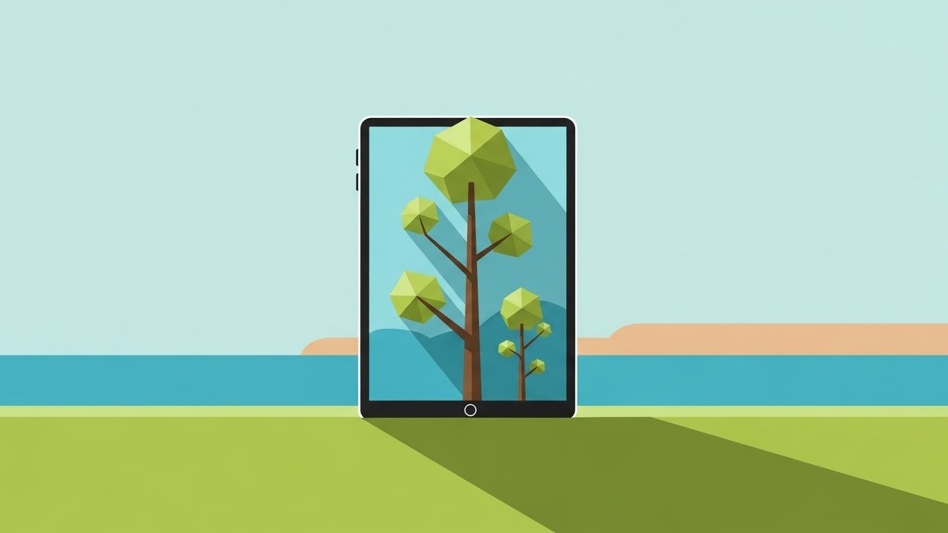 (Minimalist Vector): Digital Growth.