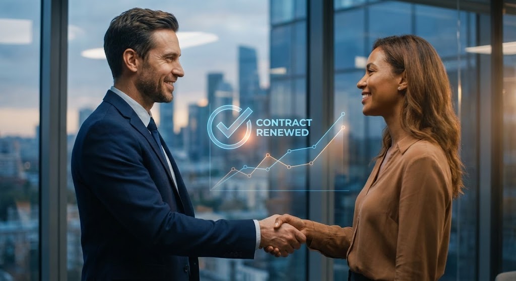 (Lifestyle Stock with UI Overlay): Human Success.