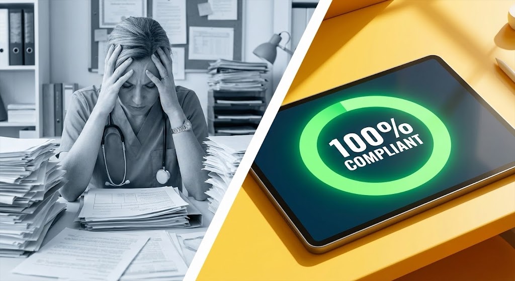 (Split Screen): Visual Contrast + Ending Administration Burnout