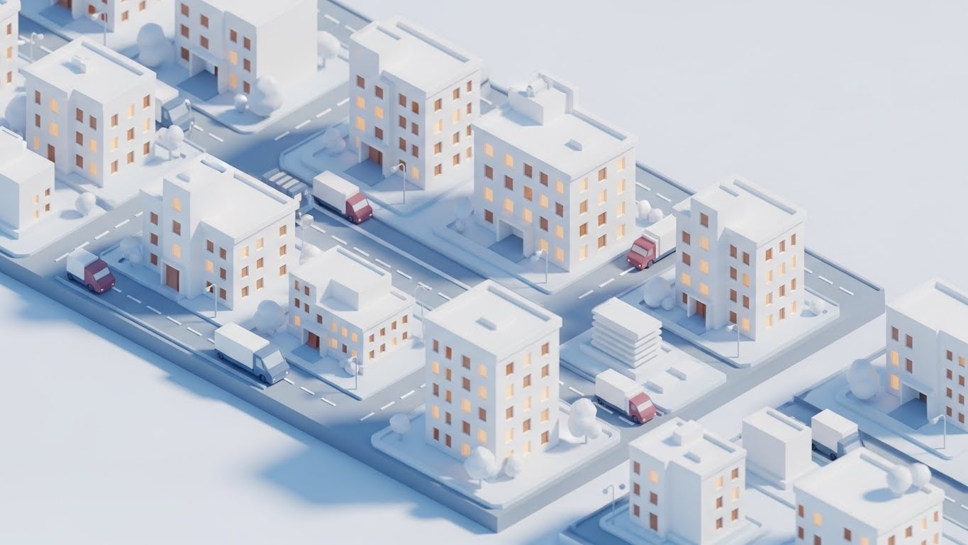 (Isometric 3D Workflow): Miniature Hospital City + Visualizes System Interoperability