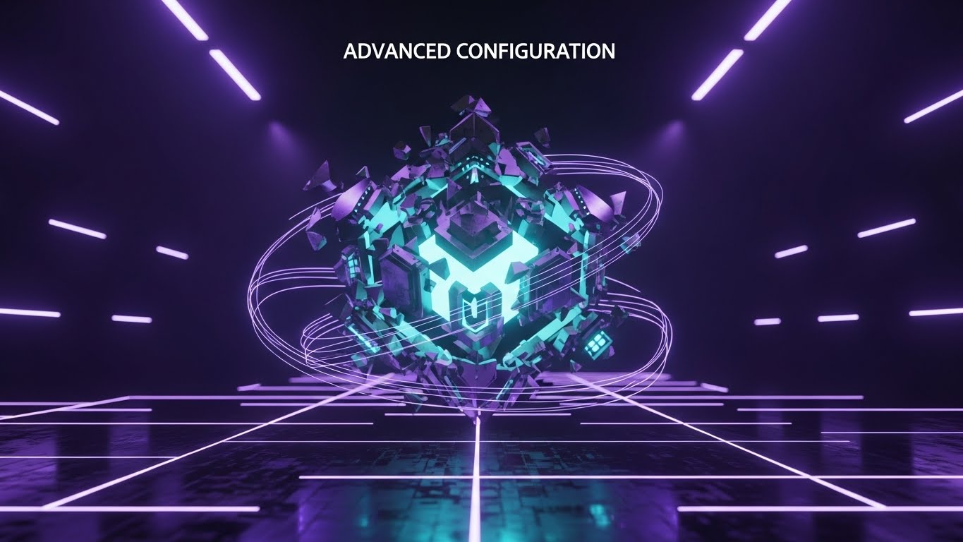 (Futuristic Neon): Assembling Cube + Gamifies Advanced Configuration