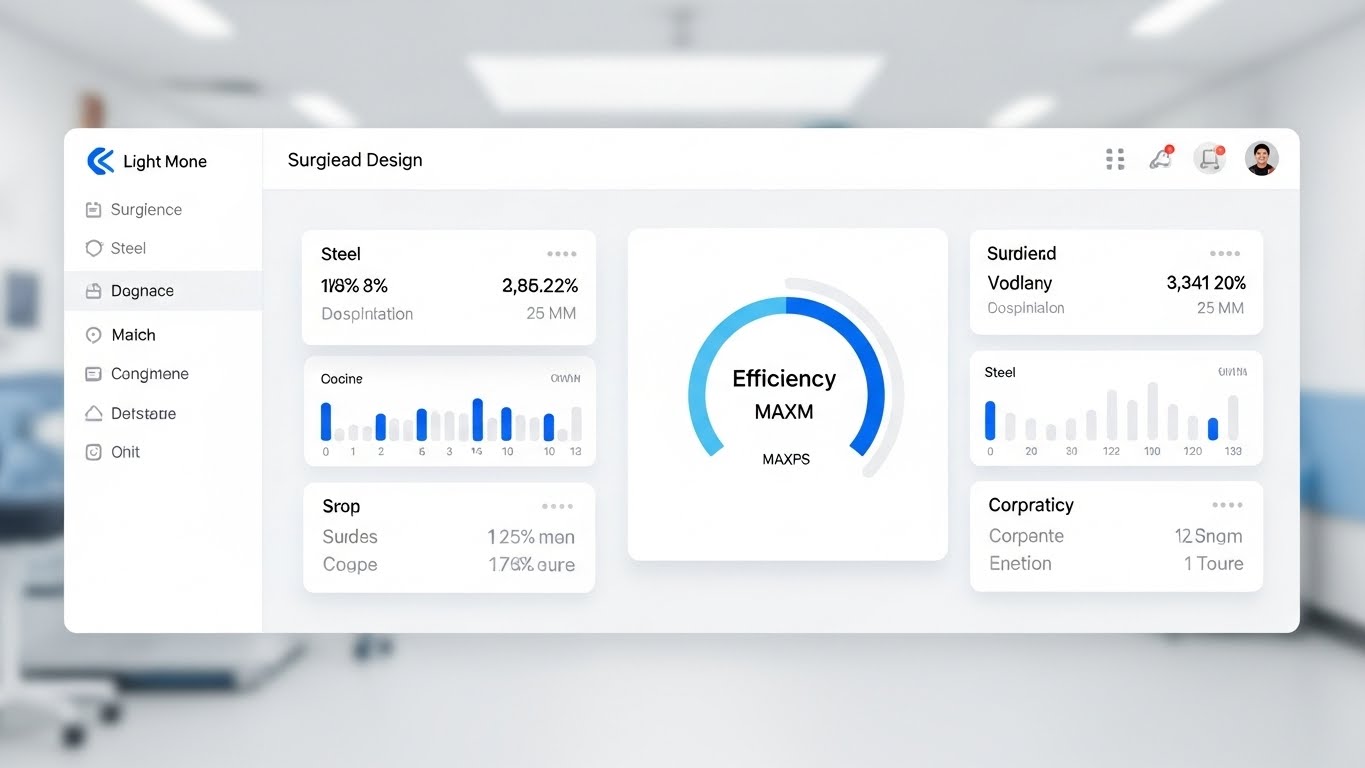 (Clean UI Workflow): Surgical White Dashboard + Demonstrates Operational Clarity