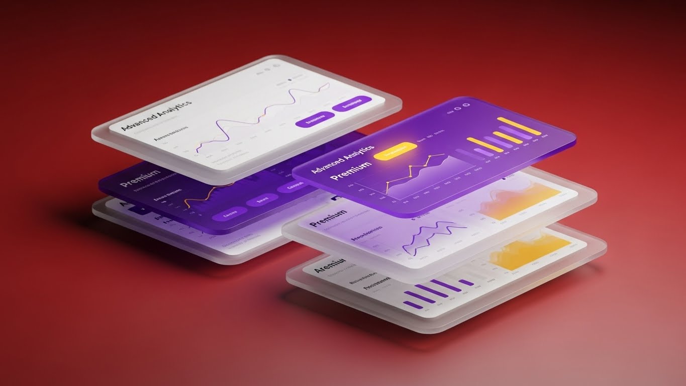 (3D Parallax UI): Layered Depth + Elevates Premium Feature Value