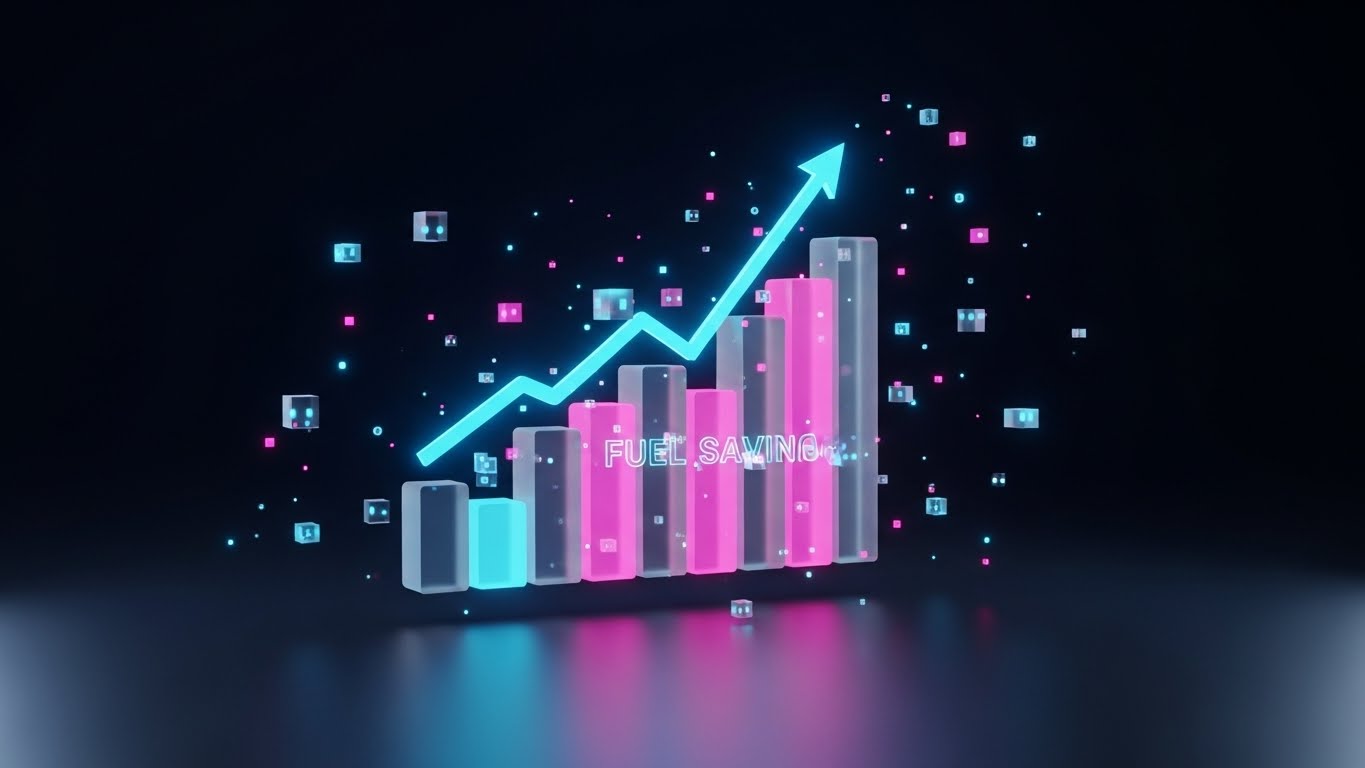 (Dynamic Data Visualization): Neon Glass Bars + Visualizing Cost Savings