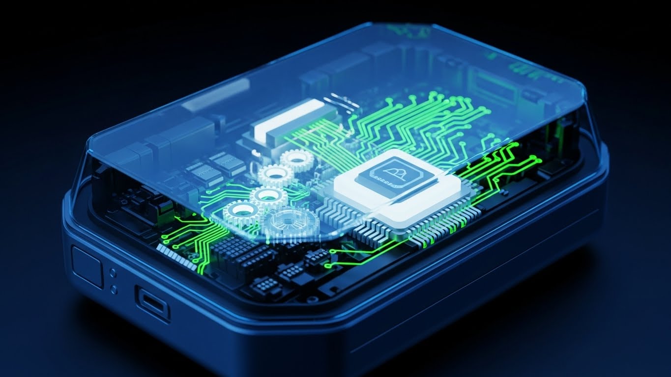 (3D X-Ray Tech): Transparent Processing Logic + Revealing Internal Sophistication