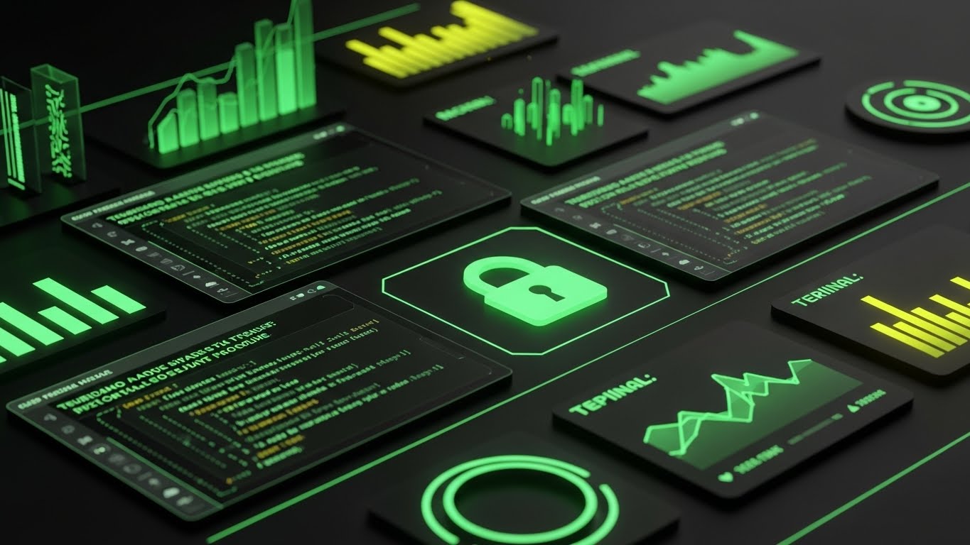 (Dark Mode UI Showcase): Cyber-Defense Aesthetic + Mitigating Critical Data Risk