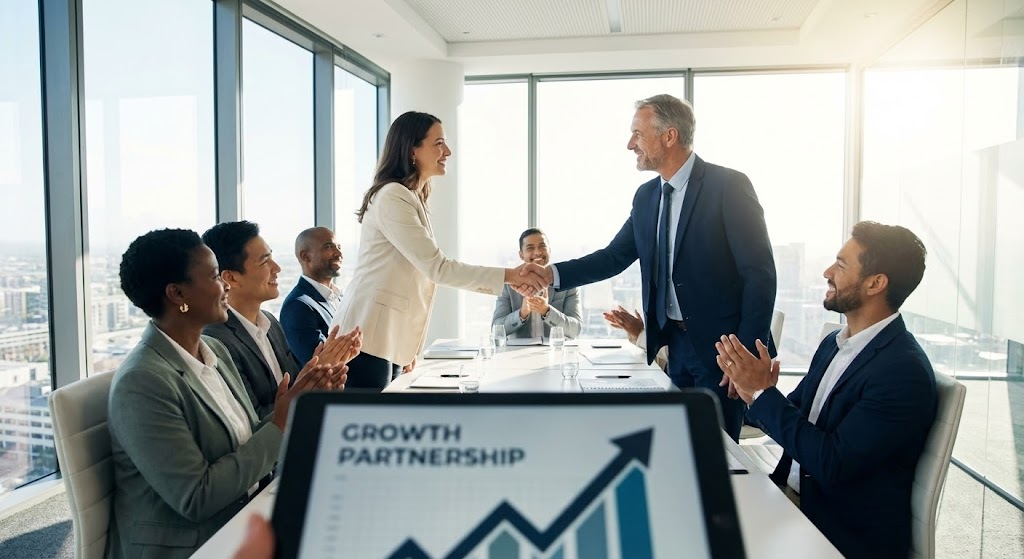 (Aspirational Stock Montage): Human Connection + Building Trust in Strategic Partnerships