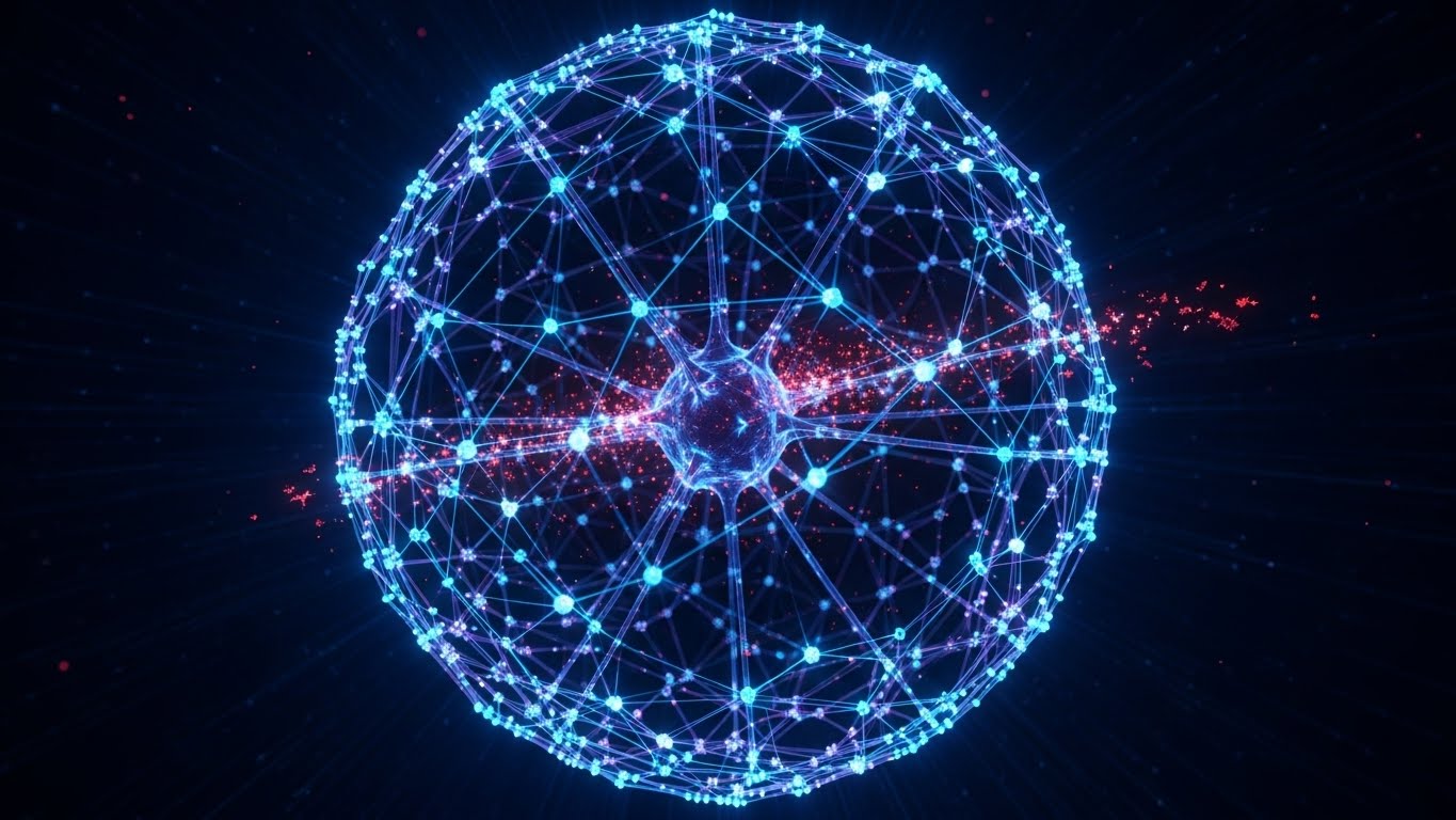 (Abstract 3D AI Visualization): Neural Cage + Illuminating Threat Neutralization