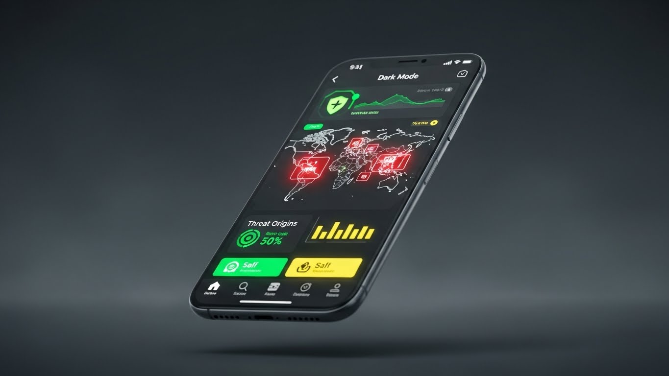 (Dark Mode UI Showcase): Floating Mobile Interface + Selling Anywhere Visibility