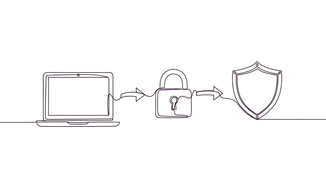(2D Line Art Animation): Continuous Line Morph + Simplifying Complex Encryption